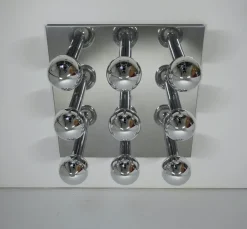 Discount Pamono Large Vintage Space Age Chrome-Plated Ceiling Lamp by Motoko Ishii for Staff, 1970s