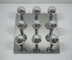 Discount Pamono Large Vintage Space Age Chrome-Plated Ceiling Lamp by Motoko Ishii for Staff, 1970s