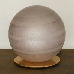Hot Pamono Large Violet Satin and Corroso Swirl Murano Glass Table Lamp from VeArt, 1980s