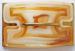 Best Pamono Large Wall Lamp in Crystal & Brass from Cosack, 1970s