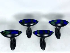 Hot Pamono Large Wall Lamps in Murano Glass and Metal by Ottavio Missoni, Italy, 1980s, Set of 4