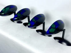 Hot Pamono Large Wall Lamps in Murano Glass and Metal by Ottavio Missoni, Italy, 1980s, Set of 4