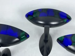 Hot Pamono Large Wall Lamps in Murano Glass and Metal by Ottavio Missoni, Italy, 1980s, Set of 4