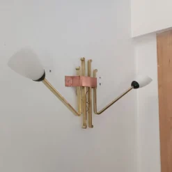 Online Pamono Large Wall Light in the style of Arlus Lunel, 1960s