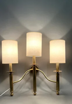 Sale Pamono Large Wall Lights from Maison Roche, 1970s, Set of 3