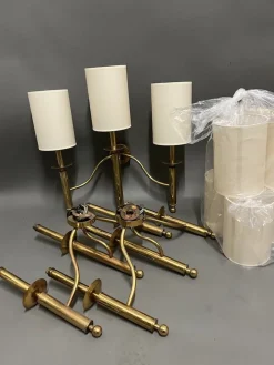 Sale Pamono Large Wall Lights from Maison Roche, 1970s, Set of 3