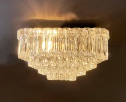 Hot Pamono Large Wall or Ceiling Lamp Crystal Cluster Square Cascade, Attr. Helena Tynell for Limburger Leuchten, Germany, 1960s by Helena Tynell