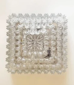 Hot Pamono Large Wall or Ceiling Lamp Crystal Cluster Square Cascade, Attr. Helena Tynell for Limburger Leuchten, Germany, 1960s by Helena Tynell