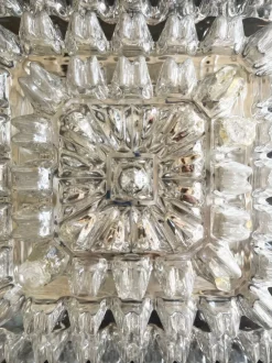 Hot Pamono Large Wall or Ceiling Lamp Crystal Cluster Square Cascade, Attr. Helena Tynell for Limburger Leuchten, Germany, 1960s by Helena Tynell