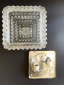 Hot Pamono Large Wall or Ceiling Lamp Crystal Cluster Square Cascade, Attr. Helena Tynell for Limburger Leuchten, Germany, 1960s by Helena Tynell