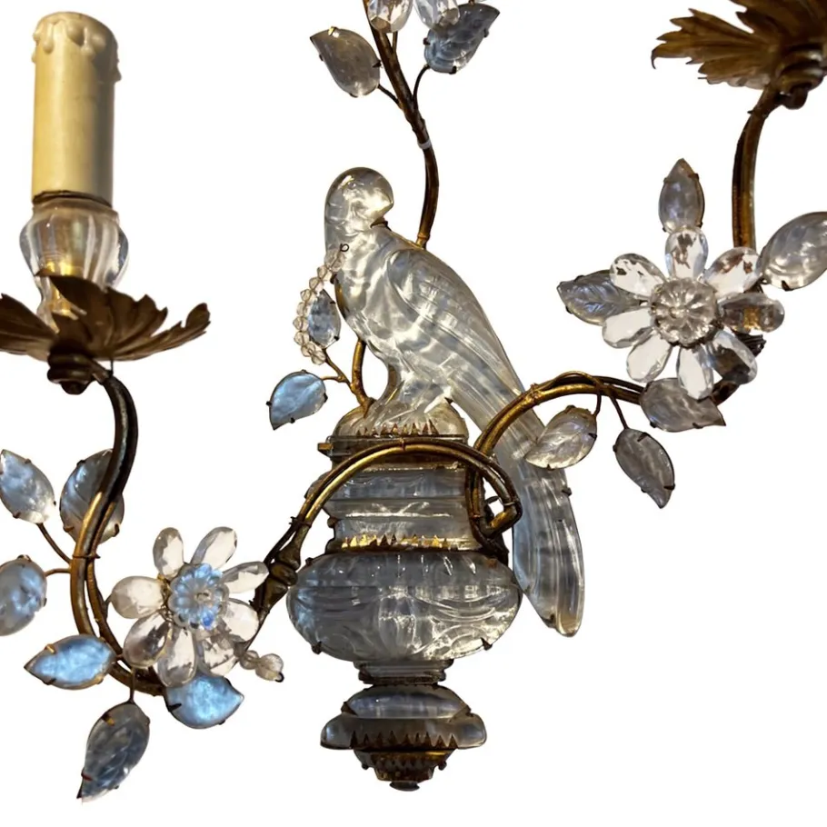 New Pamono Large Wall Sconces with Parrot from Maison Baguès, 1960s, Set of 2