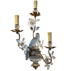 New Pamono Large Wall Sconces with Parrot from Maison Baguès, 1960s, Set of 2
