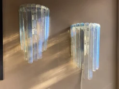 Clearance Pamono Large Waterfall WATAPMH2 Model Wall Lamps from Mazzega, 1970, Set of 2