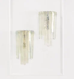 Clearance Pamono Large Waterfall WATAPMH2 Model Wall Lamps from Mazzega, 1970, Set of 2