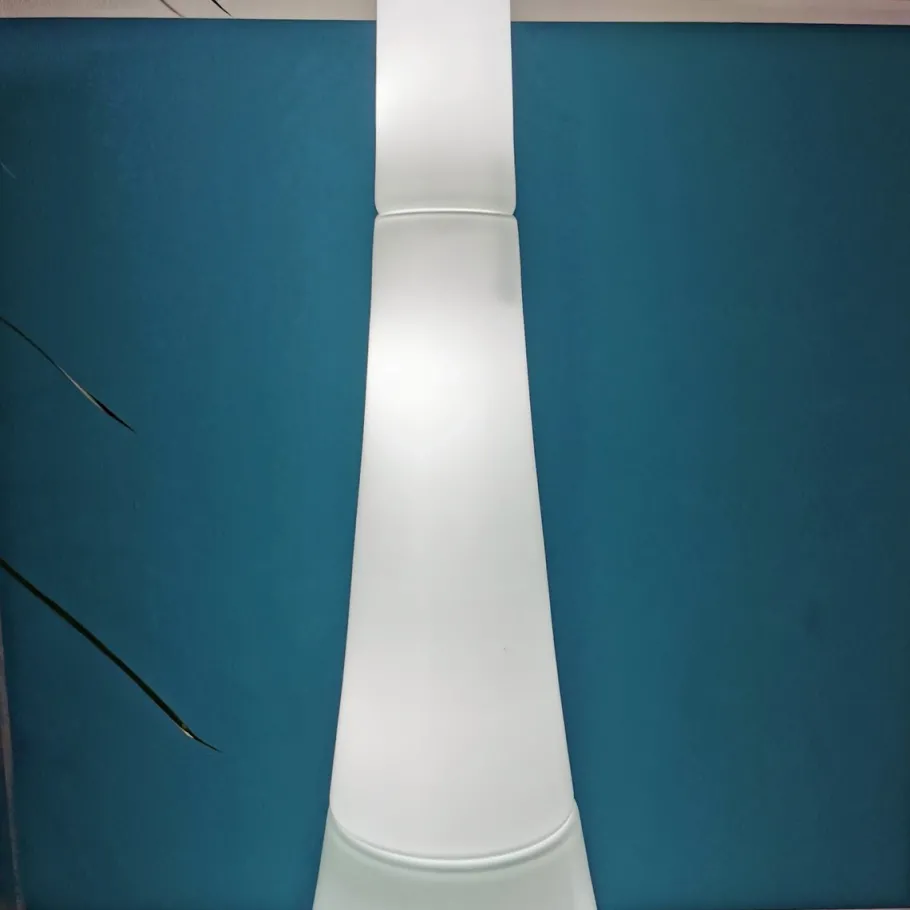 Best Pamono Large White and Yellow Murano Glass Column Lamp, 1960s