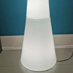 Best Pamono Large White and Yellow Murano Glass Column Lamp, 1960s