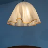 Clearance Pamono Large White Glass Pendant Light by Kalmar Fazzoletto, 1970s