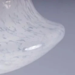 New Pamono Large White Mottled Goto Glass Pendant Lamp, 1950