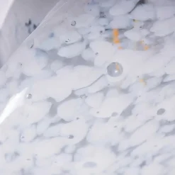 New Pamono Large White Mottled Goto Glass Pendant Lamp, 1950