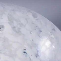 New Pamono Large White Mottled Goto Glass Pendant Lamp, 1950