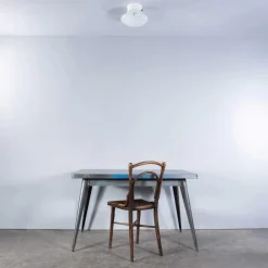 New Pamono Large White Mottled Goto Glass Pendant Lamp, 1950