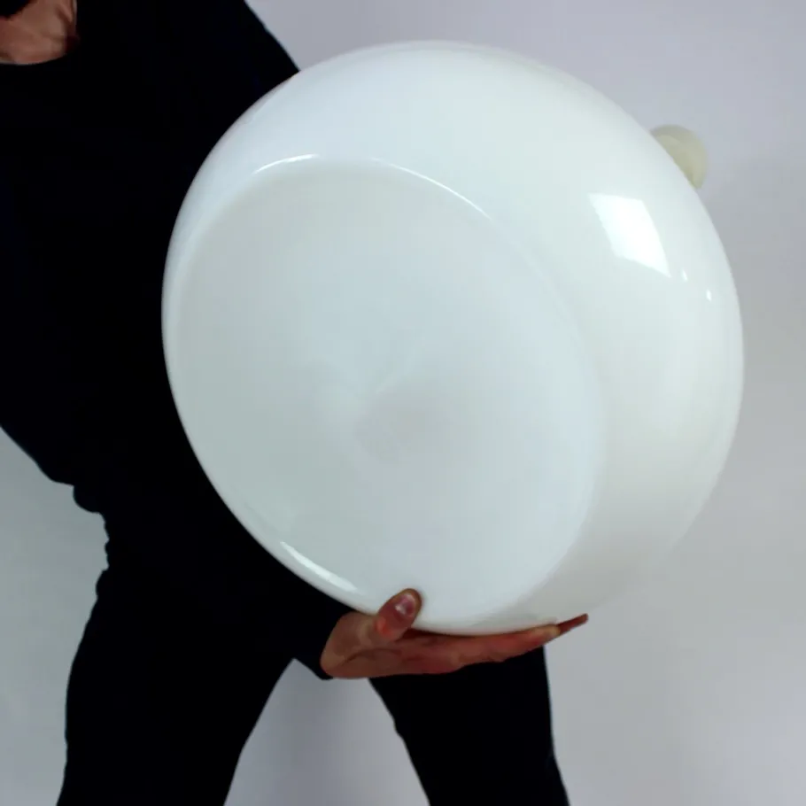 Sale Pamono Large White Opaline Ceiling Lamp, Former Czechoslovakia, 1960s