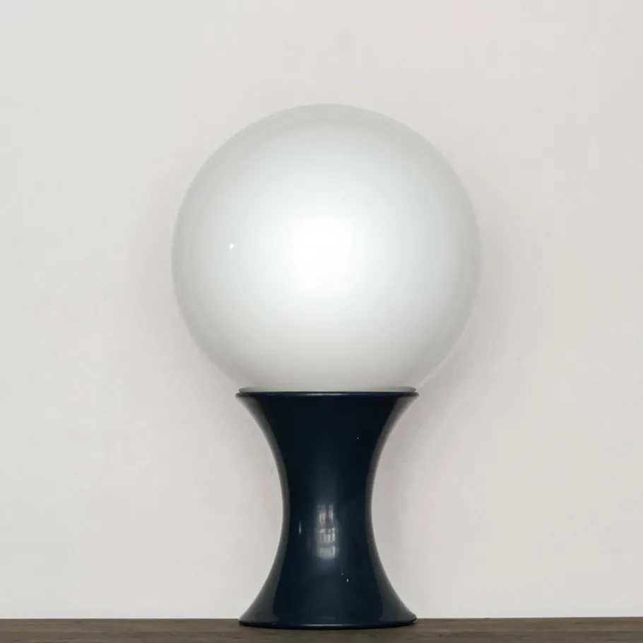 New Pamono Large White Opaline Glass Mushroom Table Lamp from Stilnovo, 1960s