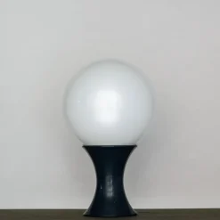 New Pamono Large White Opaline Glass Mushroom Table Lamp from Stilnovo, 1960s