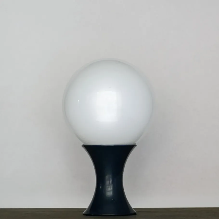 New Pamono Large White Opaline Glass Mushroom Table Lamp from Stilnovo, 1960s
