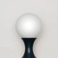 New Pamono Large White Opaline Glass Mushroom Table Lamp from Stilnovo, 1960s