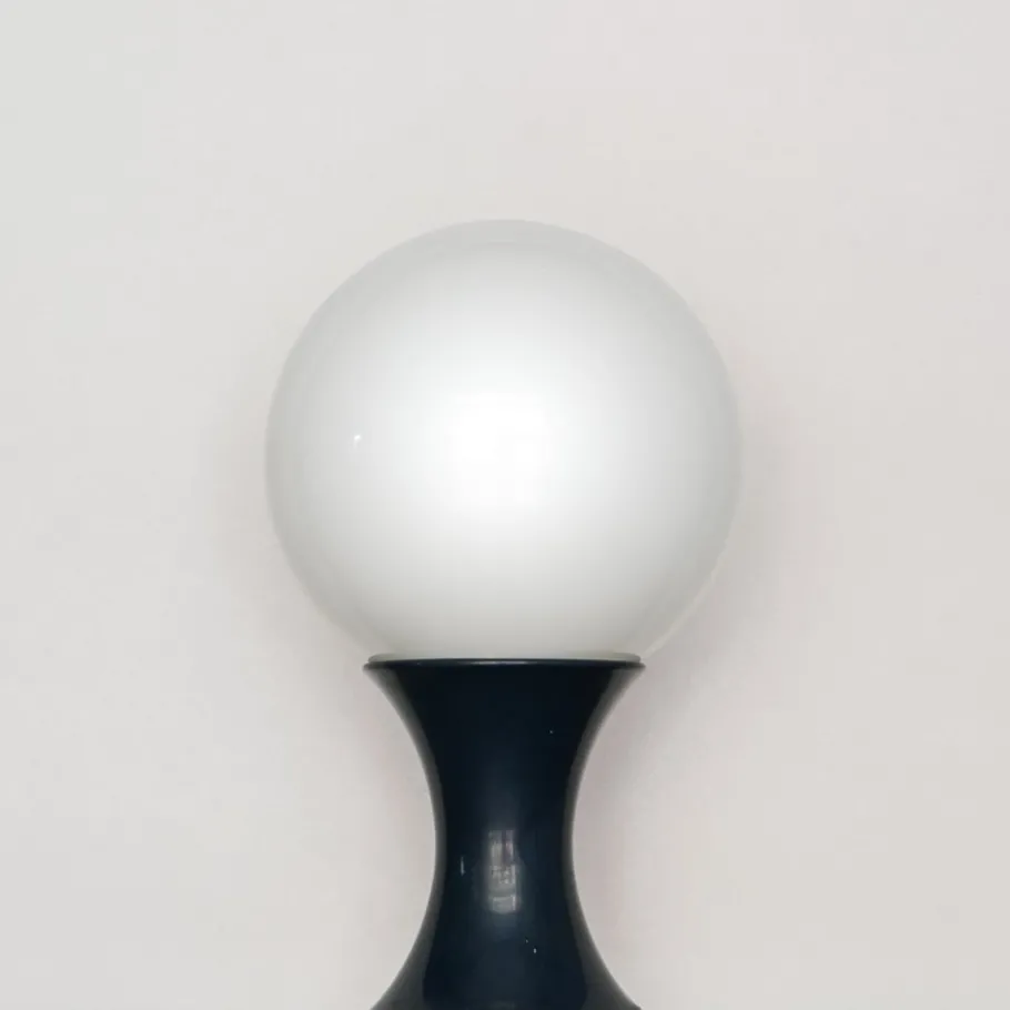 New Pamono Large White Opaline Glass Mushroom Table Lamp from Stilnovo, 1960s