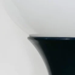 New Pamono Large White Opaline Glass Mushroom Table Lamp from Stilnovo, 1960s