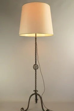 Discount Pamono Large Wrought Iron Floor Lamp, France, 1930s