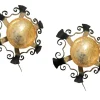 Sale Pamono Large Wrought Iron Sconces, 1970s, Set of 2