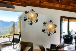 Sale Pamono Large Wrought Iron Sconces, 1970s, Set of 2