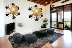 Sale Pamono Large Wrought Iron Sconces, 1970s, Set of 2