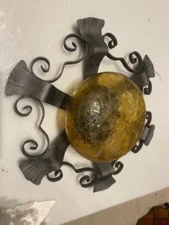 Sale Pamono Large Wrought Iron Sconces, 1970s, Set of 2