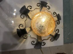 Sale Pamono Large Wrought Iron Sconces, 1970s, Set of 2