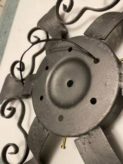 Sale Pamono Large Wrought Iron Sconces, 1970s, Set of 2