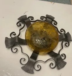 Sale Pamono Large Wrought Iron Sconces, 1970s, Set of 2