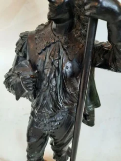 Hot Pamono Late 19th Century Spelter Musketeer Table Lamps, 1890s, Set of 2