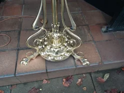 Hot Pamono Late Victorian Art Nouveau Brass Standard Steameroil Floor Lamp