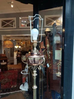 Hot Pamono Late Victorian Art Nouveau Brass Standard Steameroil Floor Lamp