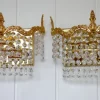 Hot Pamono Lead Crystal & Brass Wall Lights by Peris Andreu, 1960s, Set of 2