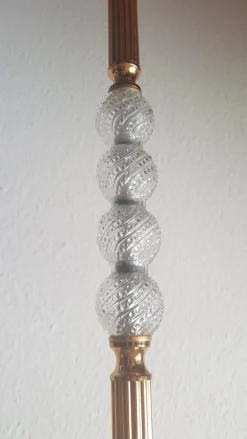 New Pamono Lead Crystal Gilded Three-Arm Floor Lamp