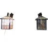 Sale Pamono Leaded Glass Wall Lanterns with Handmade Shades, 1930, Set of 2