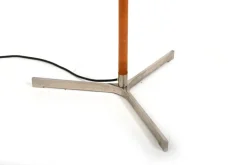 Discount Pamono Leather and Steel Monolith Floor Lamps by Jo Hammerborg for Fog & Mørup, 1960s, Set of 2