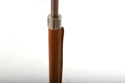 Discount Pamono Leather and Steel Monolith Floor Lamps by Jo Hammerborg for Fog & Mørup, 1960s, Set of 2