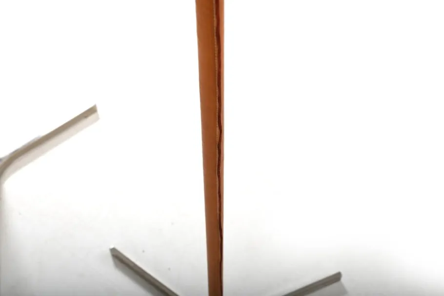 Discount Pamono Leather and Steel Monolith Floor Lamps by Jo Hammerborg for Fog & Mørup, 1960s, Set of 2