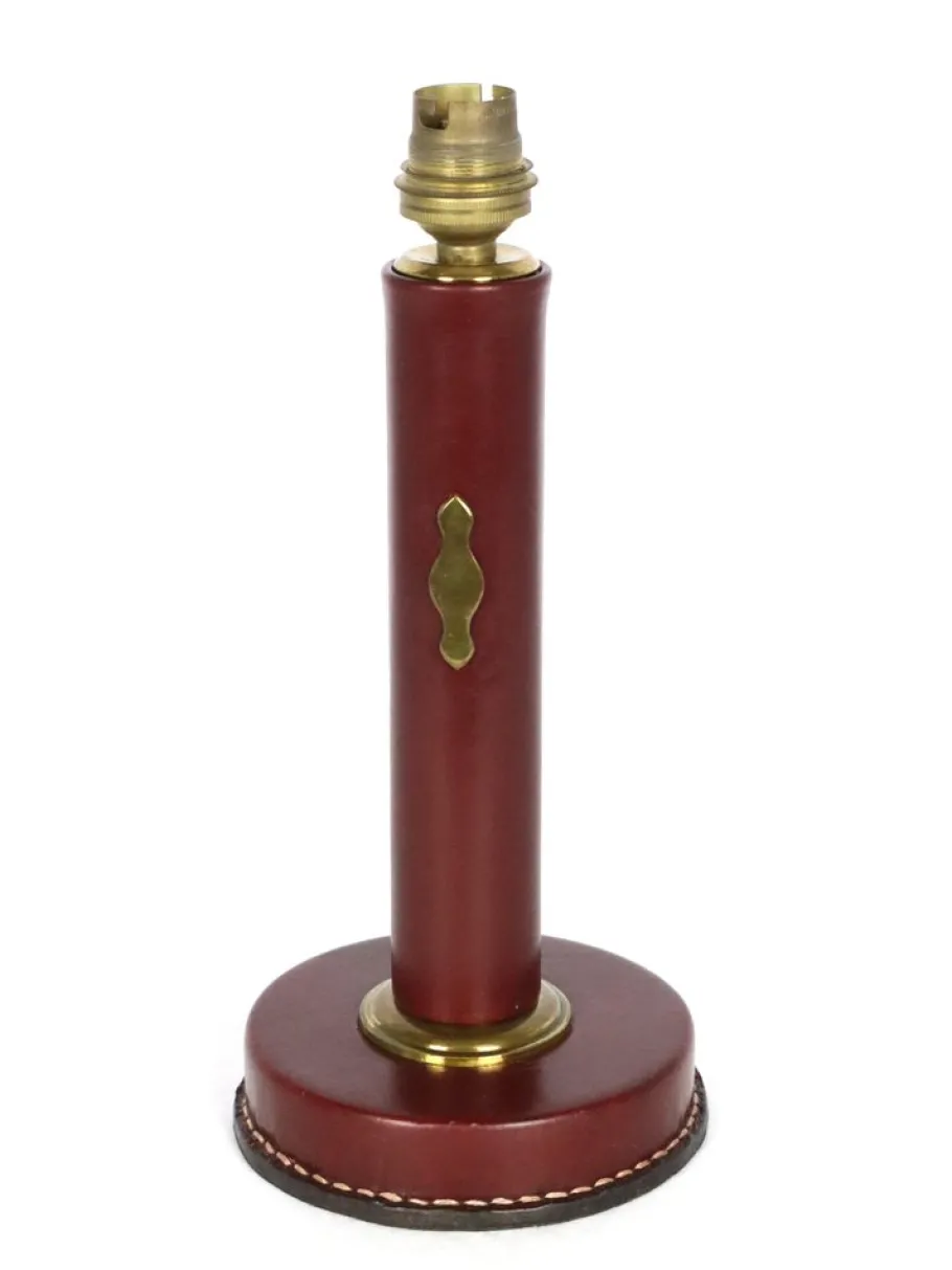 New Pamono Leather Lamp by Jacques Adnet, 1950s